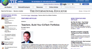 Teachers, Build Your EdTech Portfolios - TIEOnline