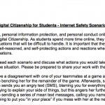 Internet Safety Scenarios for Middle and High School Students