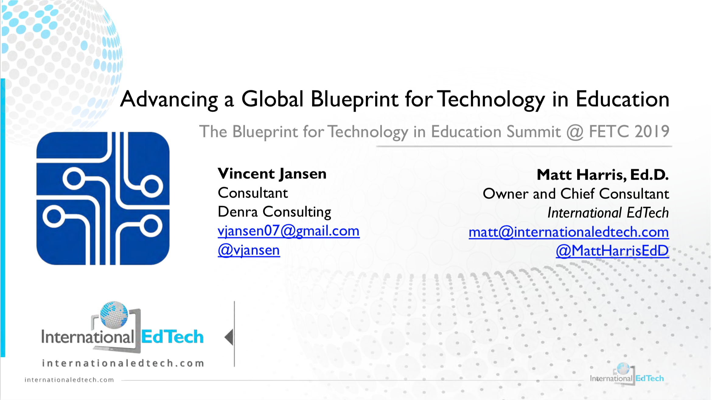Advancing a Global Blueprint for Technology in Education - FETC 2019