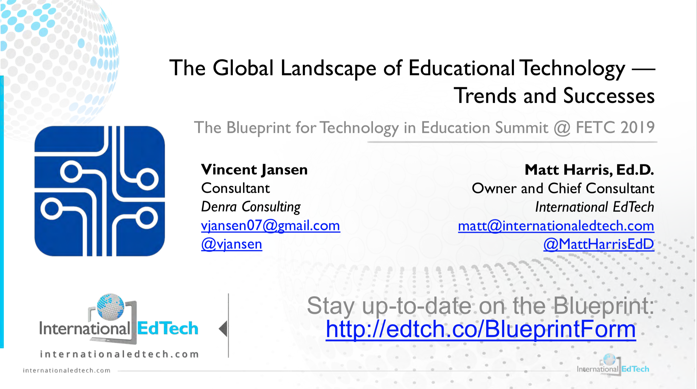 The Global Landscape of Educational Technology - Trends and Successes - FETC 2019